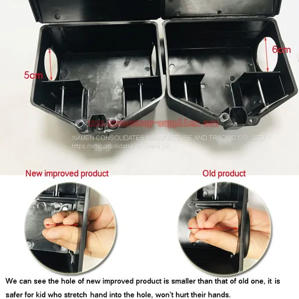 New Humane Plastic Lockable Rat Bait Station Mouse Trap Box With Key photo-2