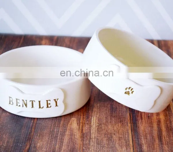 New Factory Custom Designer Deep Sublimation Ceramic Water Food Feeder Travel Pet Dog Cat Bowl for Travelling photo-4