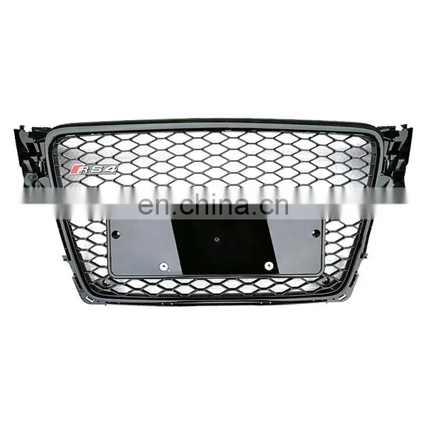 Replacement RS4 Car Front Grille for Audi A4 B8 Center Honeycomb Mesh Bumper Grill 2008 2010 2012 photo-5