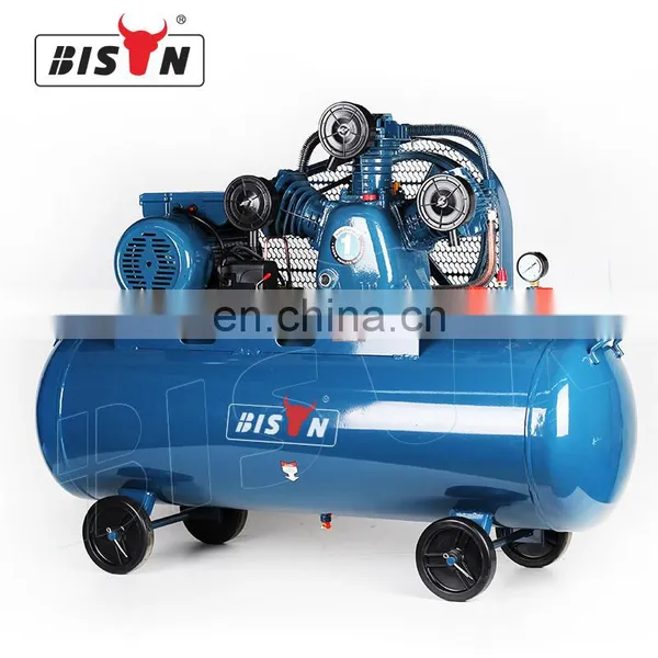 Bison 3 Cylinder Belt Piston Air Compressor Ac Power 4Hp 150L Belt Driven Air Compressor China photo-3