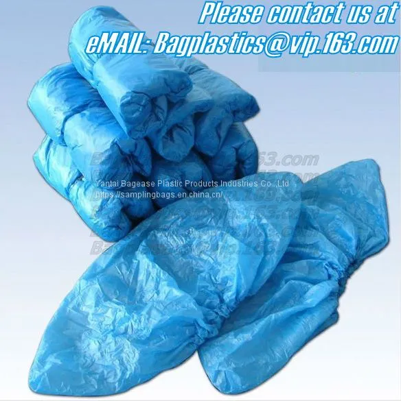 PE Material Blue Shoe Cover Cheaper Disposable Plastic Shoe Cover,Low Price Plastic Shoe Cover Medical,bagease Bagplasti photo-2