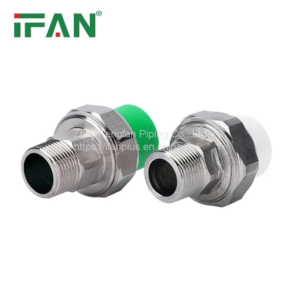 IFAN High Quality Green PPR Pipe Fitting High Pressure PN25 Brass Male Union Fitting photo-5