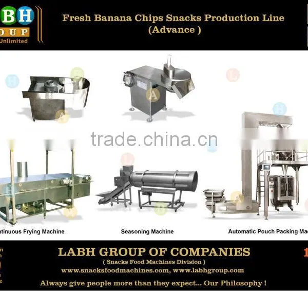 Fried Fresh Plantain Banana Chips Crisps Production Line Machines Equipment