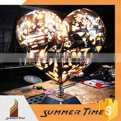 Lighting Stainless Steel Love Sculpture for Home Decoration