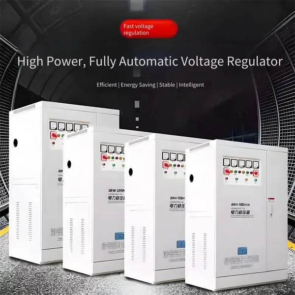 Hongjun Industrial-grade Fully Automatic High-power Compensated Power Voltage Stabilizer Sbw-150kva