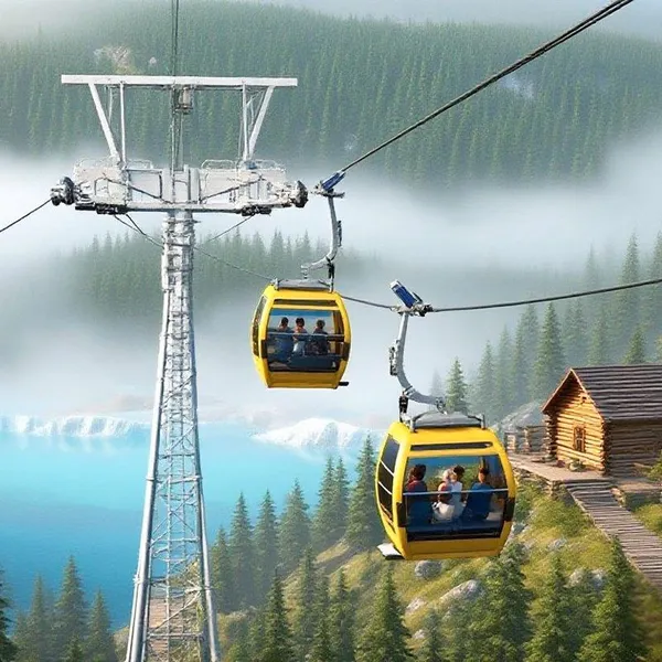 Dq Cabin Cable Car System Scenic Passenger Ropeway Tourism Transport Commercial Outdoor Interactive Amusement Park Cableway