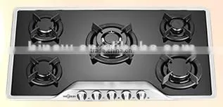 Five Burner Glass Gas Hob