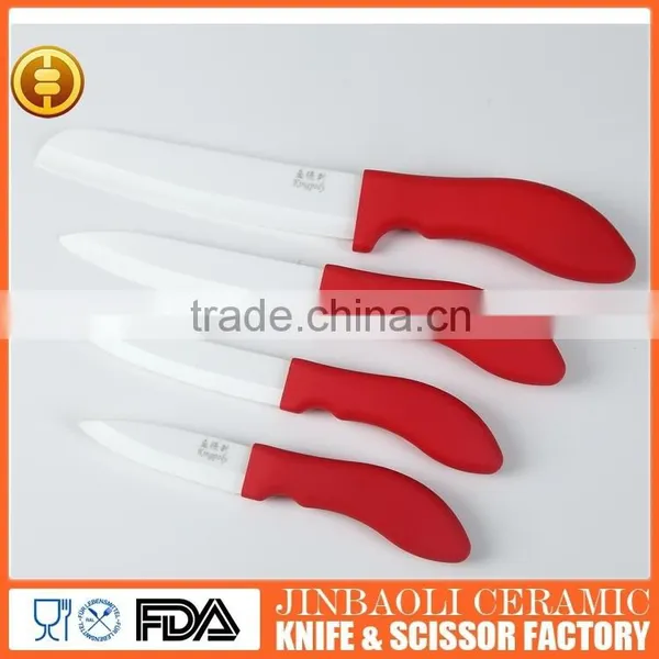 5pcs Brand New Red Handle Kitchen Ceramic Knife Set photo-3
