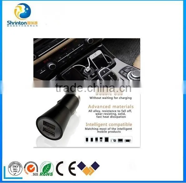 2 Port Colorful Micro Auto Universal Dual USB Car Charger For IPhone IPad IPod 3.1A Mini Car Charger Adapter photo-2