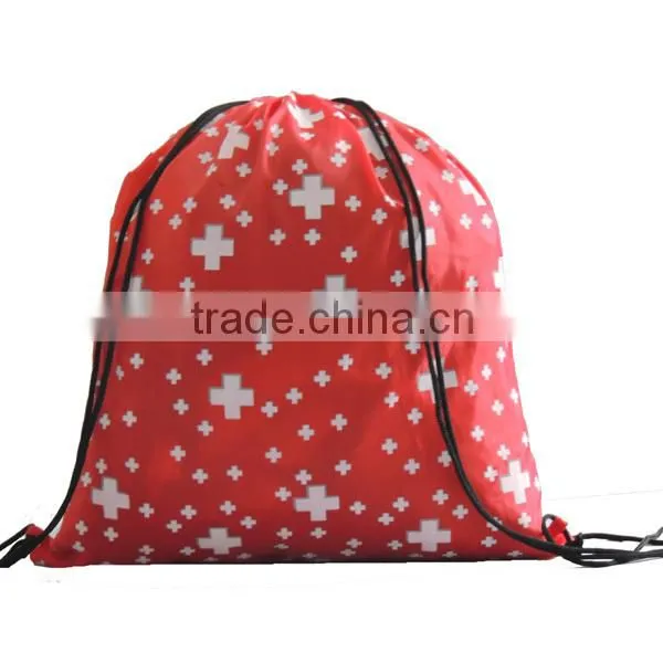 Wholesale Cheap Full Printing Lightweight 190T Drawstring Backpack photo-4