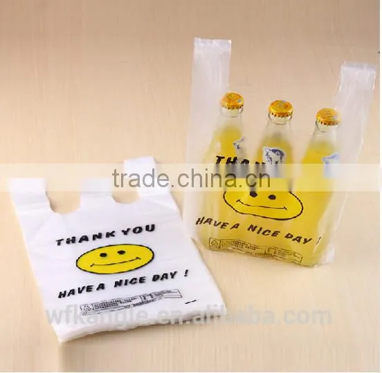 Biodegradable Promotion Folding Cheap T-shirt Plastic Bag for Shopping Packaging photo-2