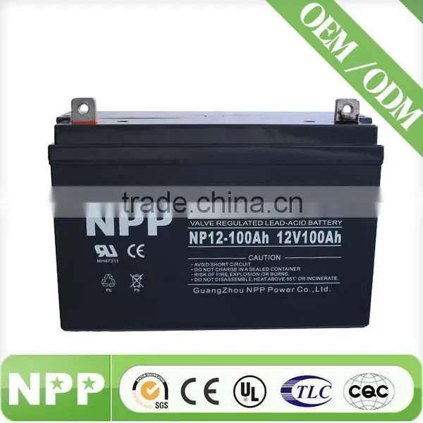 Solar Inverter Battery Valve Regulated Lead Acid Battery 12V100AH Deep Cycle Lead Acid Maintenance Free Battery photo-2