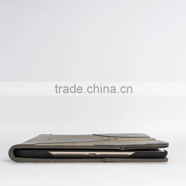 Genuine Cowhide Leather Case for IPad Mini 4 Handmade Waxed Canvas Case for Ipad Mini Sleeve photo-5