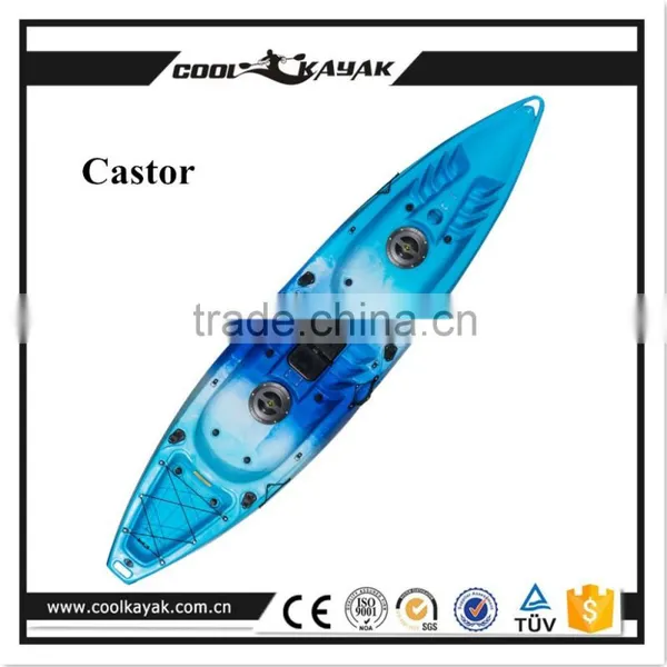 2 Person no Inflatable Plastic Fishing Kayak Sit on Top Rowing Boat Quality Choice photo-4