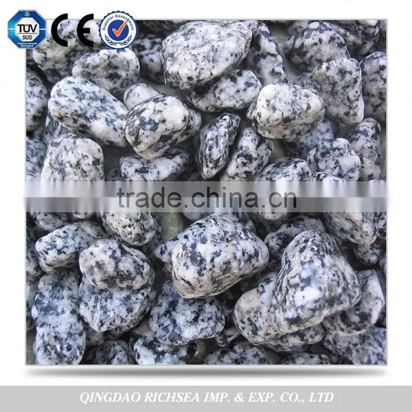 Customized Unpolished Tumbled White Granite Pebble Stone photo-3