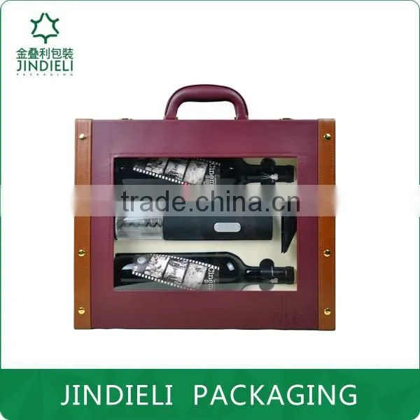 Luxury Exquisite Leather Wine Box Package photo-3