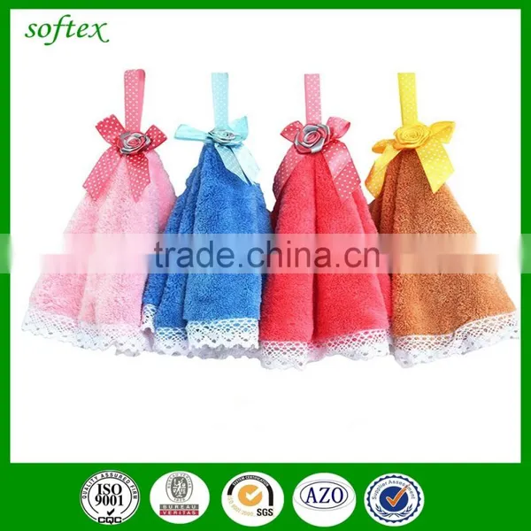 Coral Fleece Kitchen Hand Towels With Ties 60g photo-6