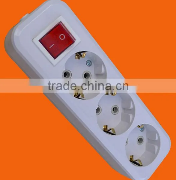 European Style 5 Way Power Extension Socket With Earth With Switch (E8005ES) photo-4