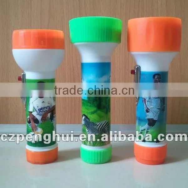 Big Head Plastic Torch Using D Size Battery