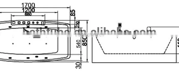 CUPC Certified Jetted Tub Shower Combo, Top Selling Air Jet Bathtub Mixing Hot Sex Tub,whirlpool Tub photo-2