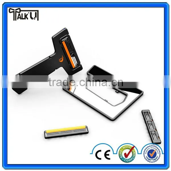 New Mini Design Credit Card Pocket Razor With Mirror photo-4