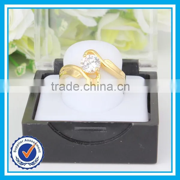 Factory Cheap Wholesale Fashion Zircon Stone Light Weight Gold Ring photo-4