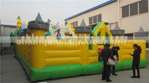 Gaint Mickey Mouse Inflatable Amusement Park With Tannal and Slide photo-6