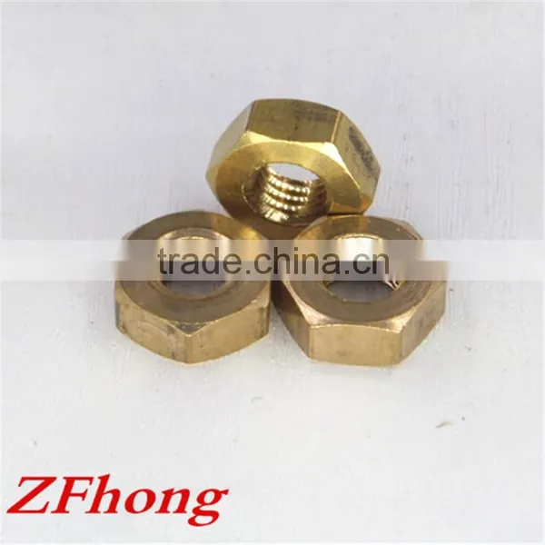 Made in China High Quality m1 - M10 Nickel Plated Din934 Brass Hex Nut photo-2