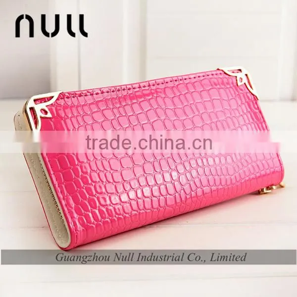 Good Brand Promotion Crocodile Embossed Leather Long Wallet Clutch Purse photo-4