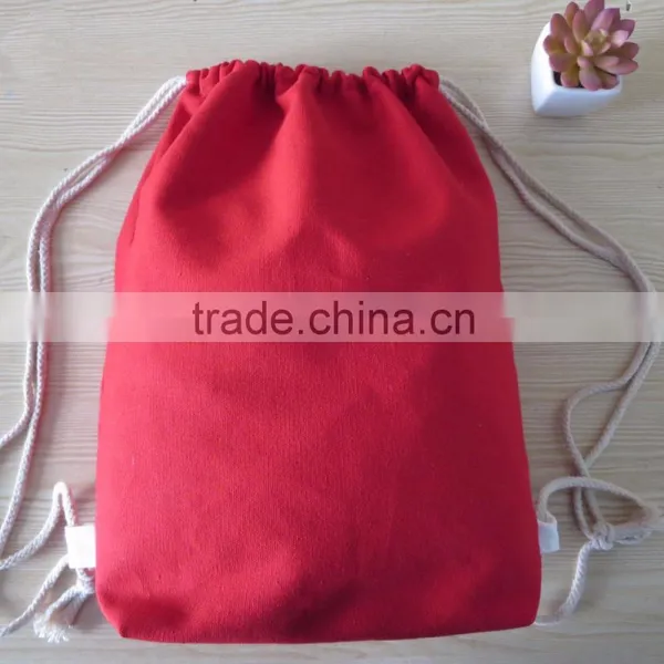 Wholesale Cotton Children Bag Drawstring School Backpack photo-5