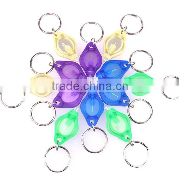 Plastic Multi-Color Light Promotional LED Keychain Light With CR2016 Battery photo-2