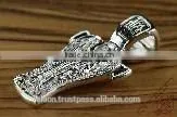 Silver 925 Cross Crucifix & Angel. Russian & Greek Orthodox Style. Burnished Silver photo-4