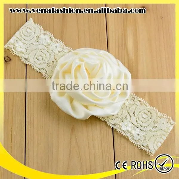 Handmade Knit Big Flower Baby Crochet Headbands photo-3