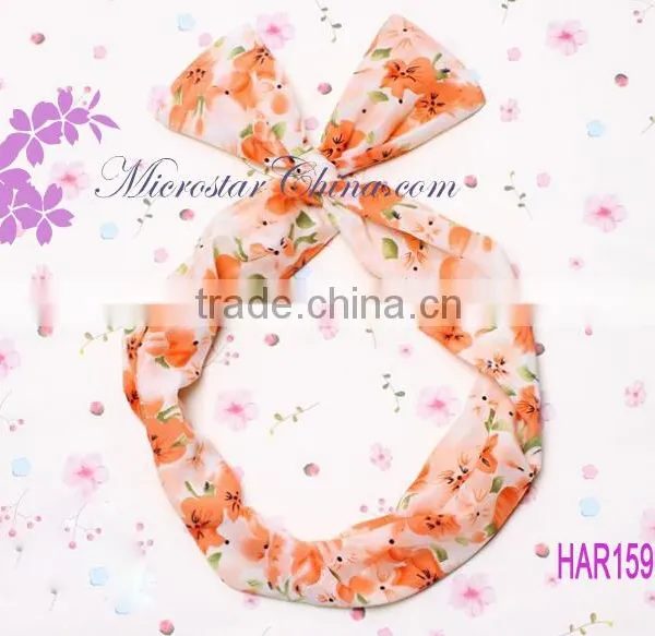 Wholesale Lady Girls Cute Rabbit Bunny Ear Hair Accessory Headband Hairband Wire Wra photo-3