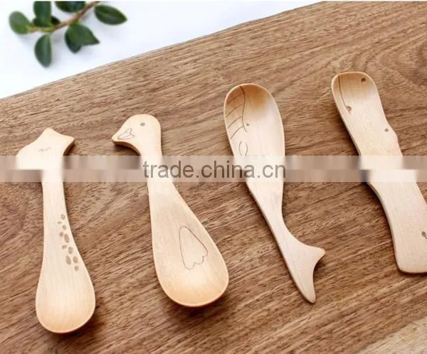 Animal-shape Wooden children spoon
