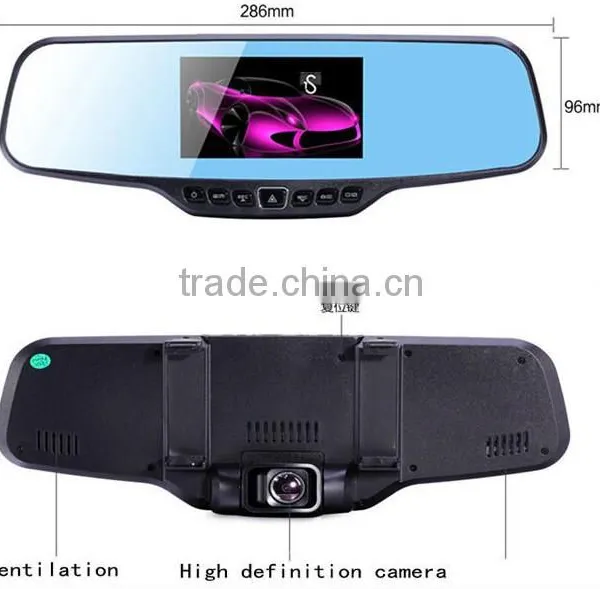 HD 1080P Dual Camera Car Dvr Video Recorder Double Lens Camcorder With Wireless Reverse Camera photo-2