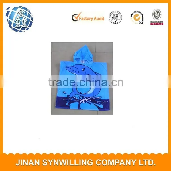 Printed Poncho Hooded Beach Towel for Kids photo-4