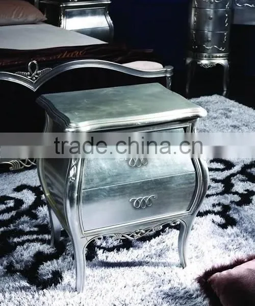 Luxury Royal France Style Antique Type Couple Bedroom Furniture Set Bed Bedside Table Wardrobe Dressing Table Bench Royal Chair photo-2