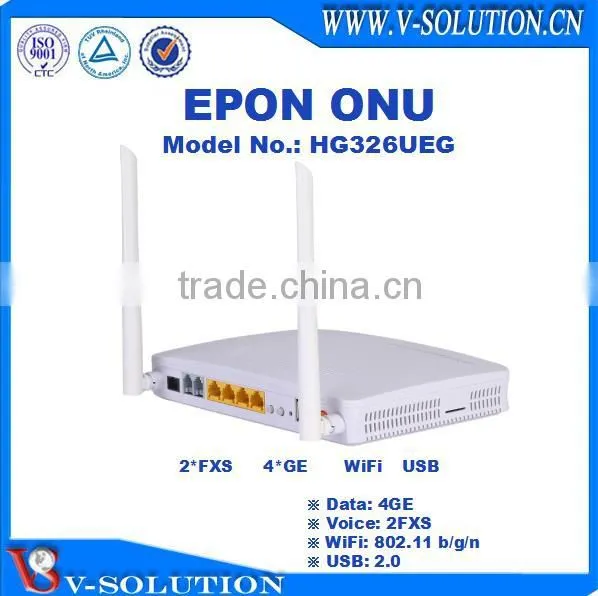 4GE+2FXS+WiFi+USB EPON ONU VoIP Home Gateway Support IPTV/VoIP/PPPoE for FTTH Network Solution photo-3