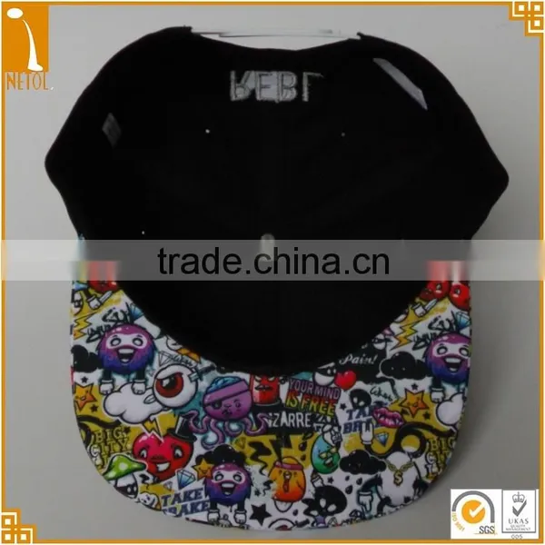 Custom 6 Panel Printed Bill 3D Embroidered Snapback Baseball Caps photo-4