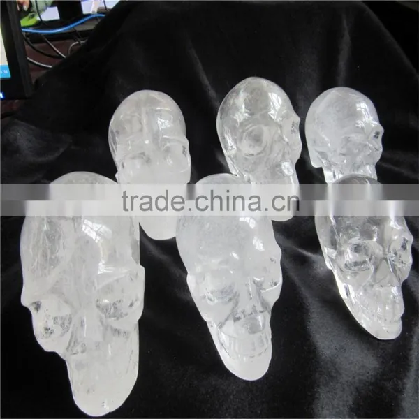 Hot Sale Natural Clear White China Crystal Skull photo-2