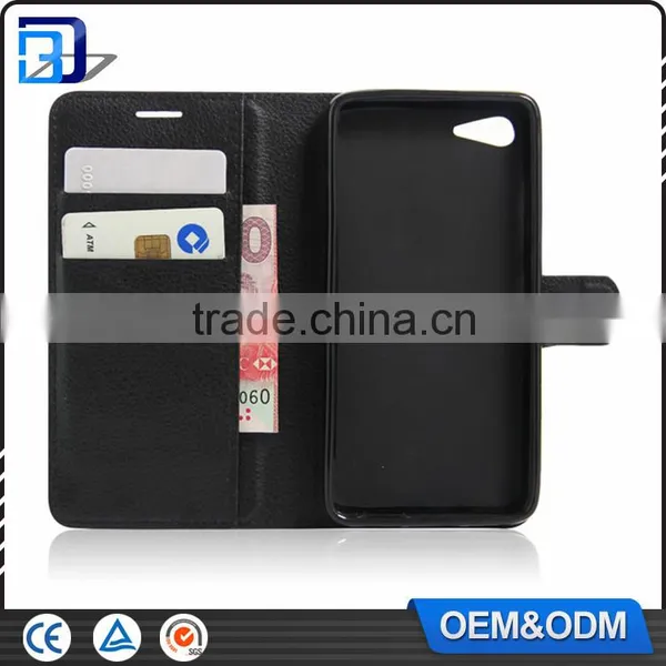 Bulk Buy From China Litchi Design Credit Card Wallet Stand Flip Leather Case For Lenovo Zuk Z2 Mobile Phone Cover photo-4