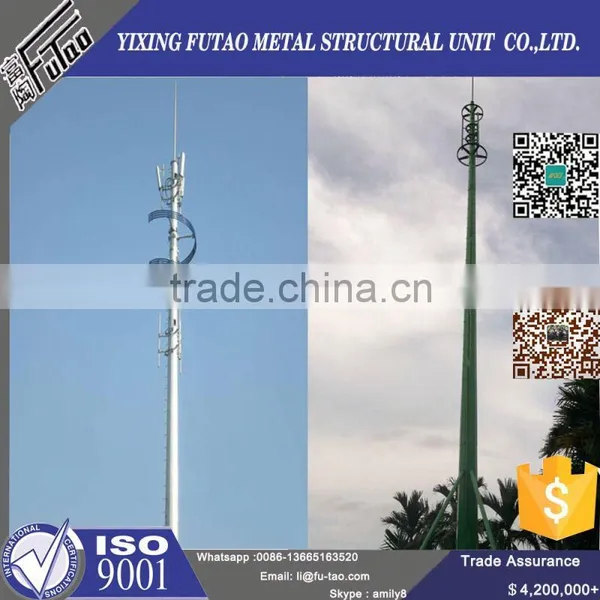 High Quality Galvanized Hot-sale Steel Tubular Telecommunication Pole photo-3