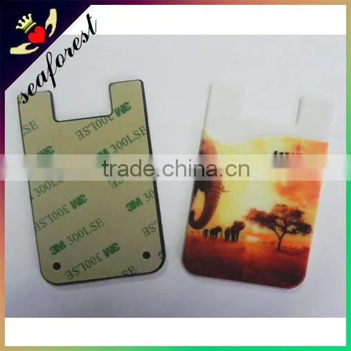 Custom Made 3m Sticker Adhesive Cell Phone Silicone Smart Wallet Silicone Card Holder photo-6