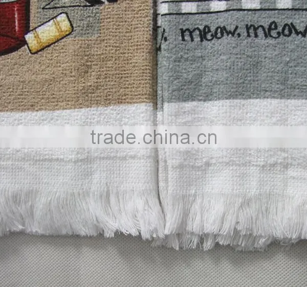 Silk Screen Pigment Printed Kitchen Towel Softtextile Dish Towel Home Textiles photo-3
