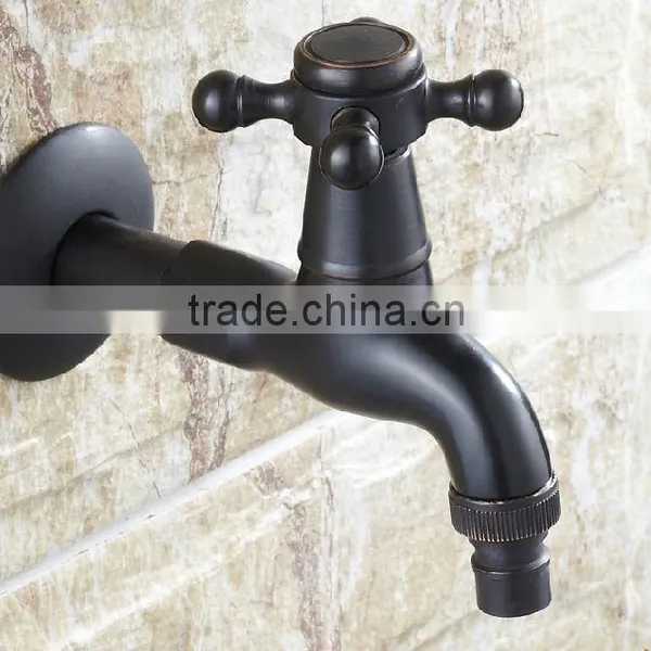 Solid Brass Laundry Sink Bar Cross Handle Orb Washing Machine Taps Bathroom Water Tap 0775