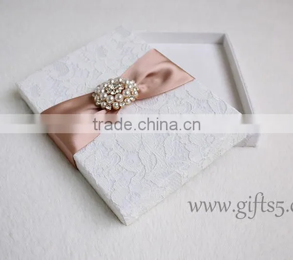 Elegant White Wedding Invitation Card Box With Professional Supplier photo-2
