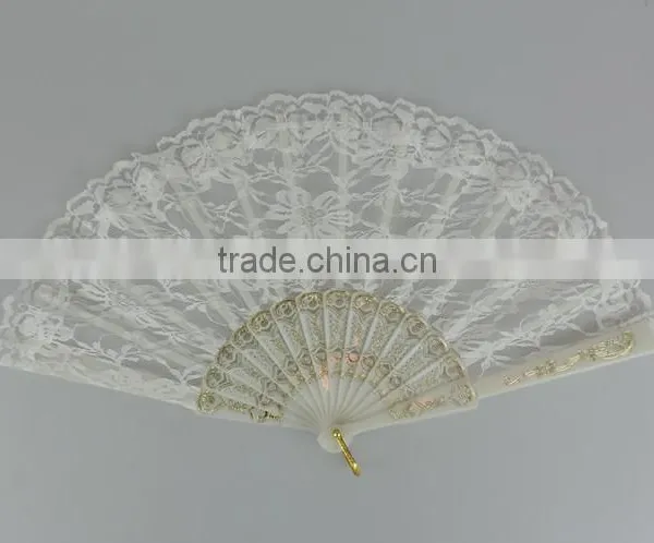 Hot Sale Shell Shape Lace Fan Plastic Party Hand Fan photo-5