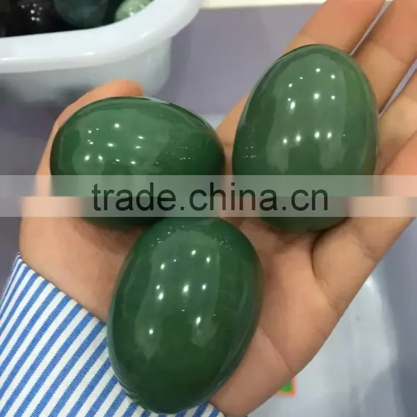 Nice Polished Green Aventurine Jade Egg Sphere photo-2