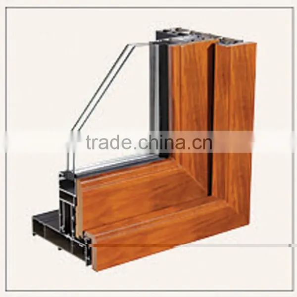 Exterior Large Toughened Glass Aluminum and Wood Sliding Door photo-4